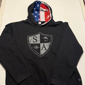 Men’s black Hoodie XXL This is an SA Company Fishing Hoodie